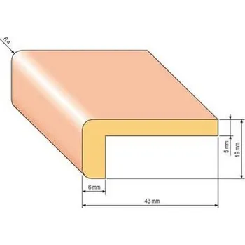 Lišta rohová – 43×19×2000 mm