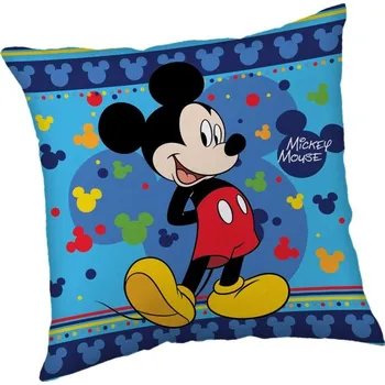 Polštář JERRY FABRICS Mikroplyšový polštářek Mickey Blue Polyester, 40/40 cm