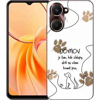 Pouzdro na mobilní telefon Gelový kryt mmCase na Vivo Y28s 5G - psí motiv bílé pozadí