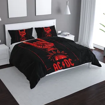 Povlečení Sablio Povlečení ACDC Červená ruka - 140x200 / 90x70