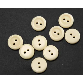 Knoflík Dírkový košilový knoflík - smetanový - průměr 1,25 cm