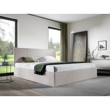 Postel Eka Čalouněná postel ANNA 180x200 cm Barva látky Trinity: (2307) Hnědá, Úložný prostor: Bez úložného prostoru