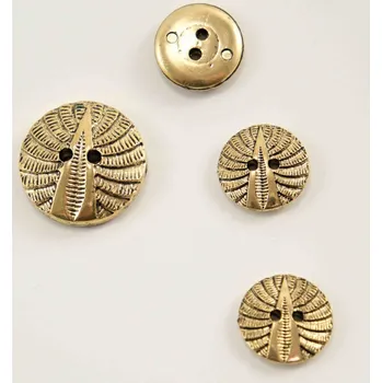 Knoflík Dírkový pokovený knoflík - zlato - průměr 1,4 cm