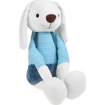 plyšák Plyšový králíček ve světle modrých šortkách 60 cm