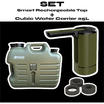 Kanystr dobíjecí pumpa a 25L kanystr na vodu + čistící příslušenství