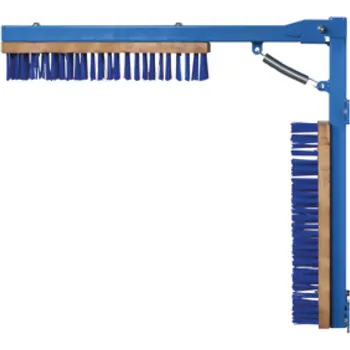 Kartáčové drbadlo pro ovce a kozy Melasty, dvojité, pružinové, statické