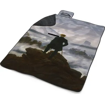 deka Sablio Plážová deka Poutník nad mořem mlhy - Caspar David Friedrich: 200x140 cm