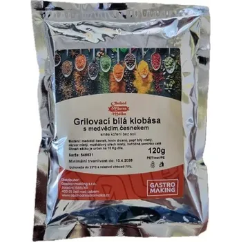 Mistr Málek Grilovací bílá klobása s medvědím česnekem 120 g