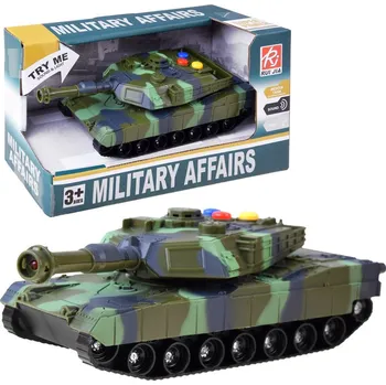 autíčko Plastový tank Military Affairs se zvuky a světly Zelená
