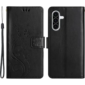 Pouzdro na mobilní telefon Flowers knížkové pouzdro na Samsung Galaxy A26 5G - černé