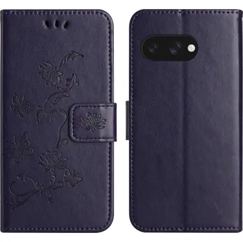 Pouzdro na mobilní telefon Flower knížkové pouzdro na Google Pixel 9a - tmavěfialové