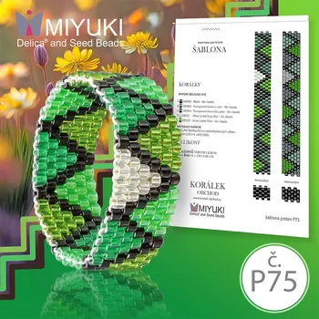 ostatní stavebnice Rukodělná korálková stavebnice MIYUKI. Stavebnice prstenu COLOR Line no. P75