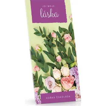 Cukrovinka Hořká čokoláda 60% OBÁLKA 100g JSI MOJE LÁSKA výprodej! DMT: 5/ 2024 (čokoláda v dárkové obálce obohacena o Fe & Mg)