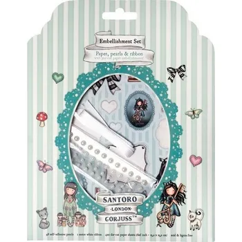 Výtvarná sada Dekorační sada Gorjuss Studio Light – perličky, stuha, papírové výseky