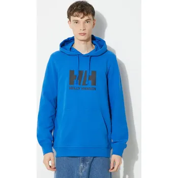 Pánská mikina Bavlněná mikina Helly Hansen HH LOGO HOODIE, M, modrá, 95X