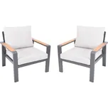 Rojaplast ROTTERDAM DUO hliníková křesla (2 ks)