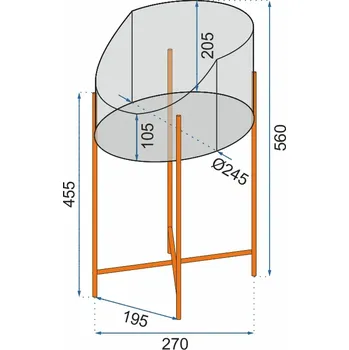 Květináč Loftový stojan na květiny 56 cm