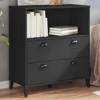 Obývací pokoj vidaXL Knihovna VIKEN 80 x 40 x 90 cm kompozitní dřevo [374946] Barva: Černá