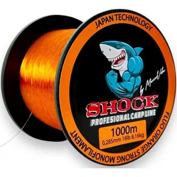 Rybářský vlasec Vlasec Shock Profesional Carp Line Fluo Orange 0,30mm 9,07kg