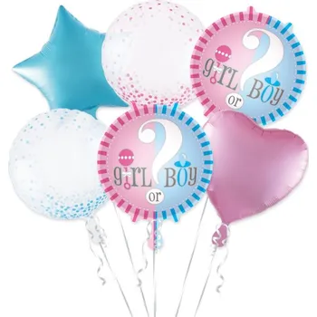 Balónek SADA balónků BABY SHOWER pro chlapečka NEBO holčičku, růžová světle modrá