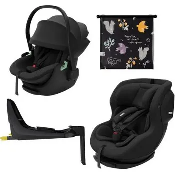 Autosedačka Thule Výhodný set Základna Alfi + Autosedačka Maple + Autosedačka Elm + Sluneční clona - Black