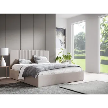 Postel Eka Čalouněná postel LINA 180x200 cm Barva látky Trinity: (2317) Oranžová, Úložný prostor: Bez úložného prostoru