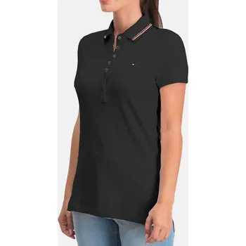 Dámské tričko Dámské polo triko Tommy Hilfiger - Velikost XL, Barva Černá 56156 176j2061