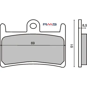 Brzdová destička Brzdové destičky RMS 225101060 organické