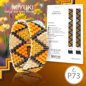 ostatní stavebnice Rukodělná korálková stavebnice MIYUKI. Stavebnice prstenu COLOR Line no. P73
