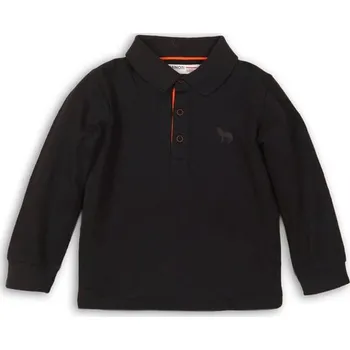 Dětská móda Tričko chlapecké POLO bavlněné s dlouhým rukávem, Minoti, SCOUT 6, antracit - 146/152 | 11/12let