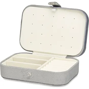 Šperkovnice Giftdecor Šperkovnice Velvet 11,5 × 16,2 × 6 cm, šedá