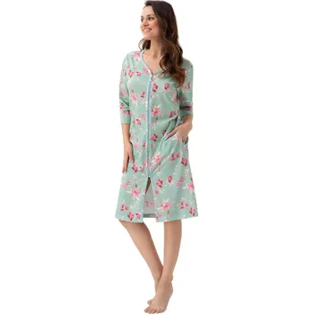 Dámský župan Dámský župan 392 green extra plus - Luna pistáciová 4XL
