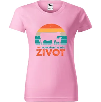 DOBRÝ TRIKO Dámské tričko Farmaření je můj život Barva: Růžová, Velikost: 2XL