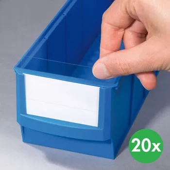 Úložný box Allit Štítky pro popis plastových boxů ShelfBox, šířka 150 mm, 20 ks