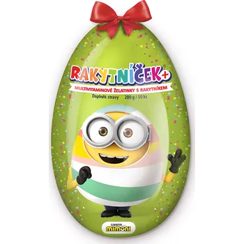 Terezia Company Rakytníček Plus multivitaminové želatinky, 50 ks velikonoční balení 2025 zelené vejce/Mimoni