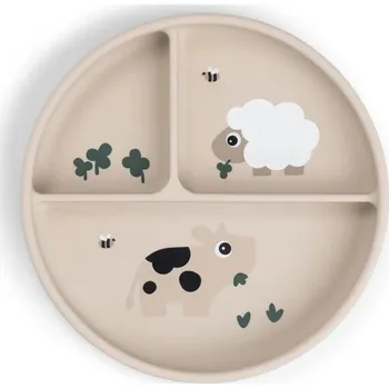 dětský talíř DONE BY DEER Jídelní talíř Stick and stay Playground pískový