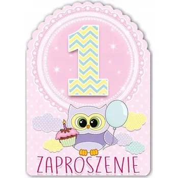 Pozvánka Pozvánky na první narozeniny ViperPrint Sova růžové 10 ks