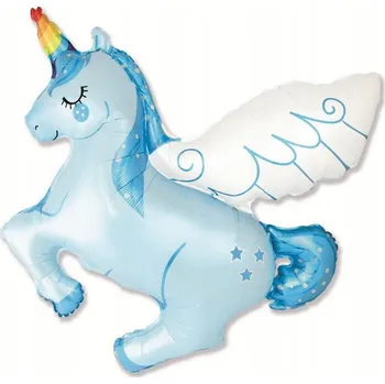 Balónek Fóliový balónek Jednorožec modrý k narozeninám