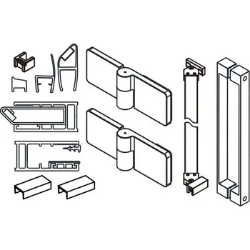 GELCO TRINITY komponenty pro dveře do niky, zlato mat, levé (GT12LG)