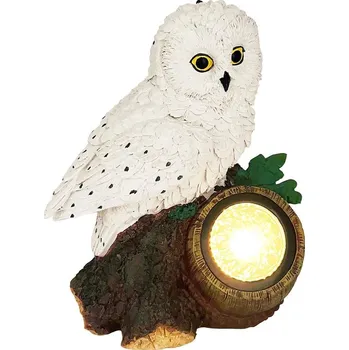 Čtecí lampička Dekorácia Strend Pro Garden, sova, solárna, 1xLED, 17x14x21 cm