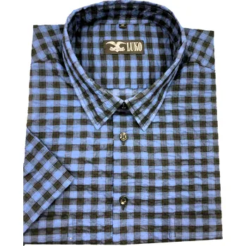 Pánská košile Pánská košile s krátkým rukávem (krep) - v nadměrné velikosti 4451