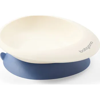 dětská miska BabyOno Miska s přísavkou a lžičkou 230 ml bílá/modrá