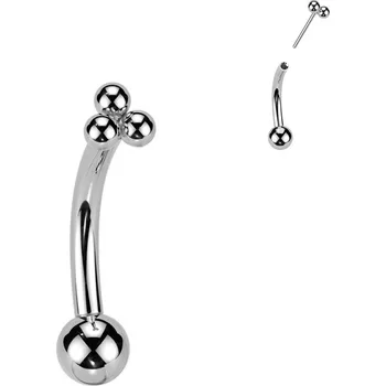 Piercing Šperky4U PUSH IN piercing k do obočí TITAN, 1,2 x 8 mm - TIT1396-1208