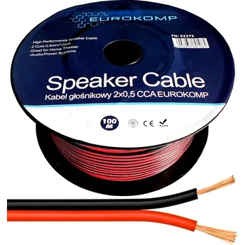 elektrický kabel Reproduktorový kabel Eurokomp Reproduktorový kabel 2x0,5 CCA EUROKOMP E6172 2 x 0,5 mm² 50 m