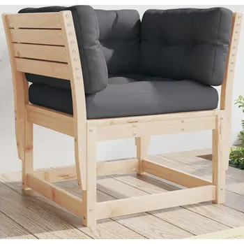 Zahradní pohovka vidaXL Zahradní pohovka s područkami podušky borovice [844698] Barva: Přírodní borovice