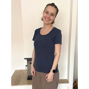 Dámské tričko Dámské merino tričko MoniLu kr. rukáv – tmavě modré Velikost: S - 36/38