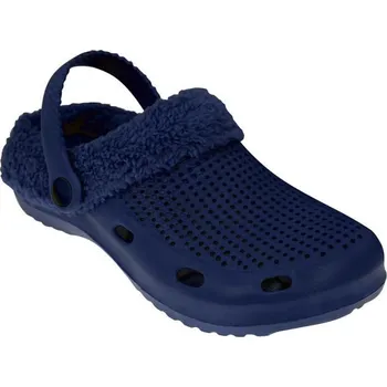 Pánské pantofle Obuv s kožíškem, tmavě modrá