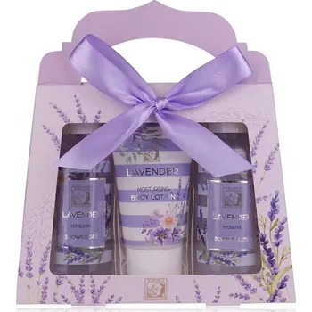 Sprchový gel Set koupelový Lavender v papírové dárkové krabičce - sprchový Gel, tělové mléko Novinka Sa