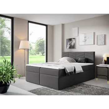 Postel Eka Kontinentální čalouněná postel ANNA - Trinity (90x200 cm) Barva látky Trinity: (2315) Tmavá šedá