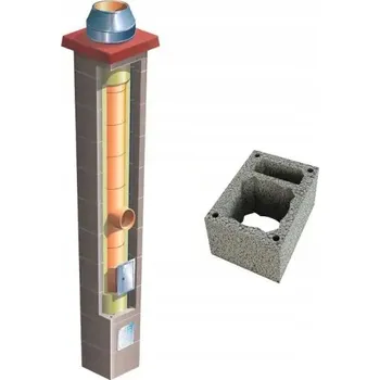 Komín Keramický komínový systém Brata Premium SW fi 180 14 m 36x50 cm zateplený